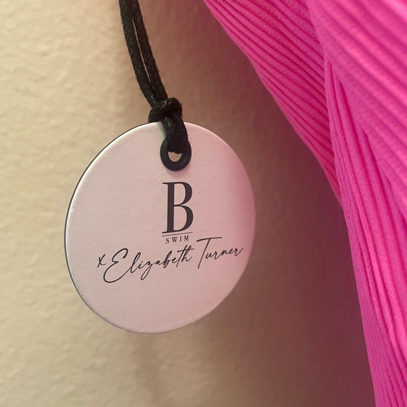 B. Swim x Elizabeth Turner NWT Bright Pink One Piece Swimsuit; Size XS - Picture 4 of 4